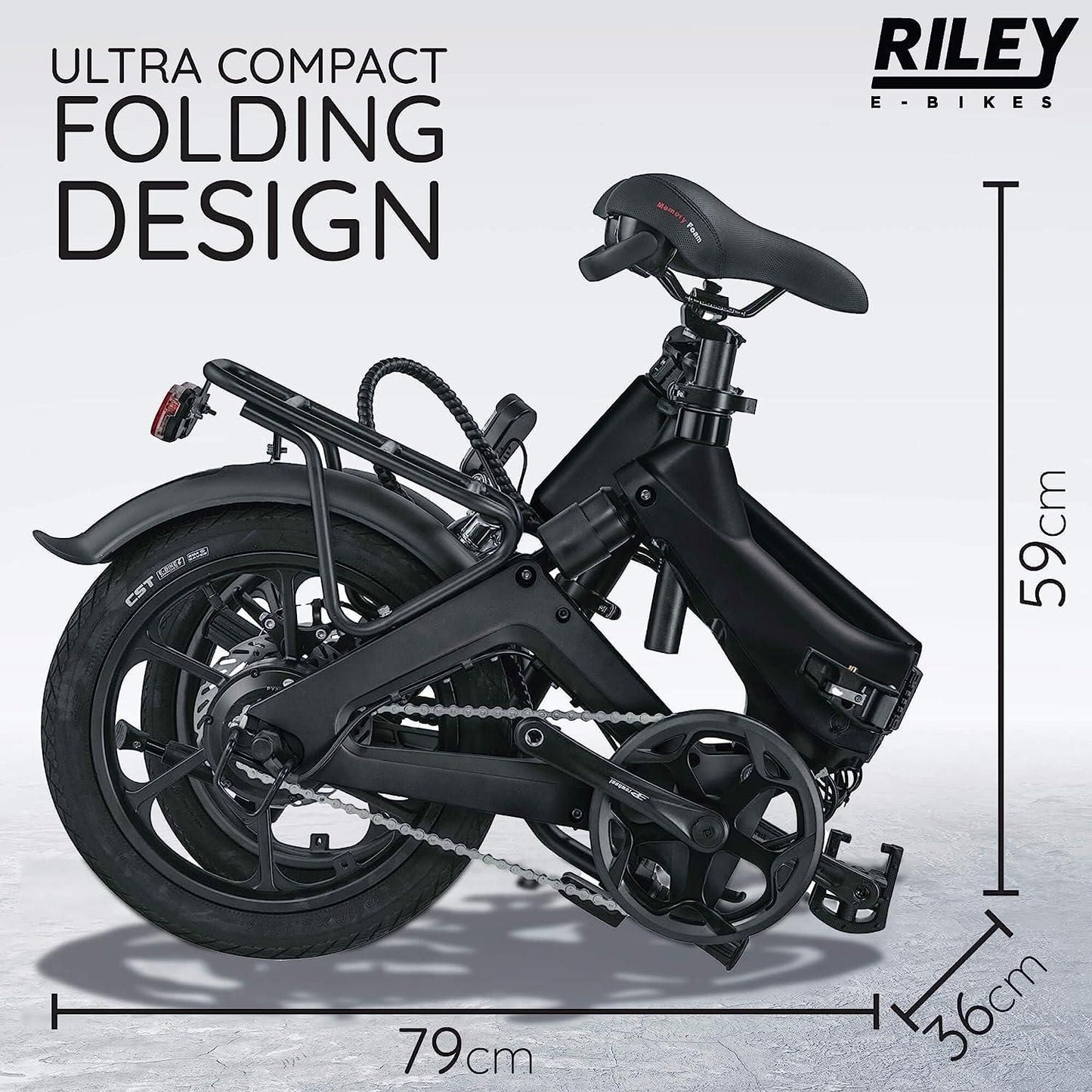 Riley RB1 Folding Electric Bike Folding Dimention