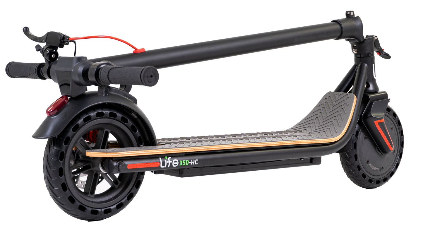 Li-Fe 350HC Electric Scooter folded back
