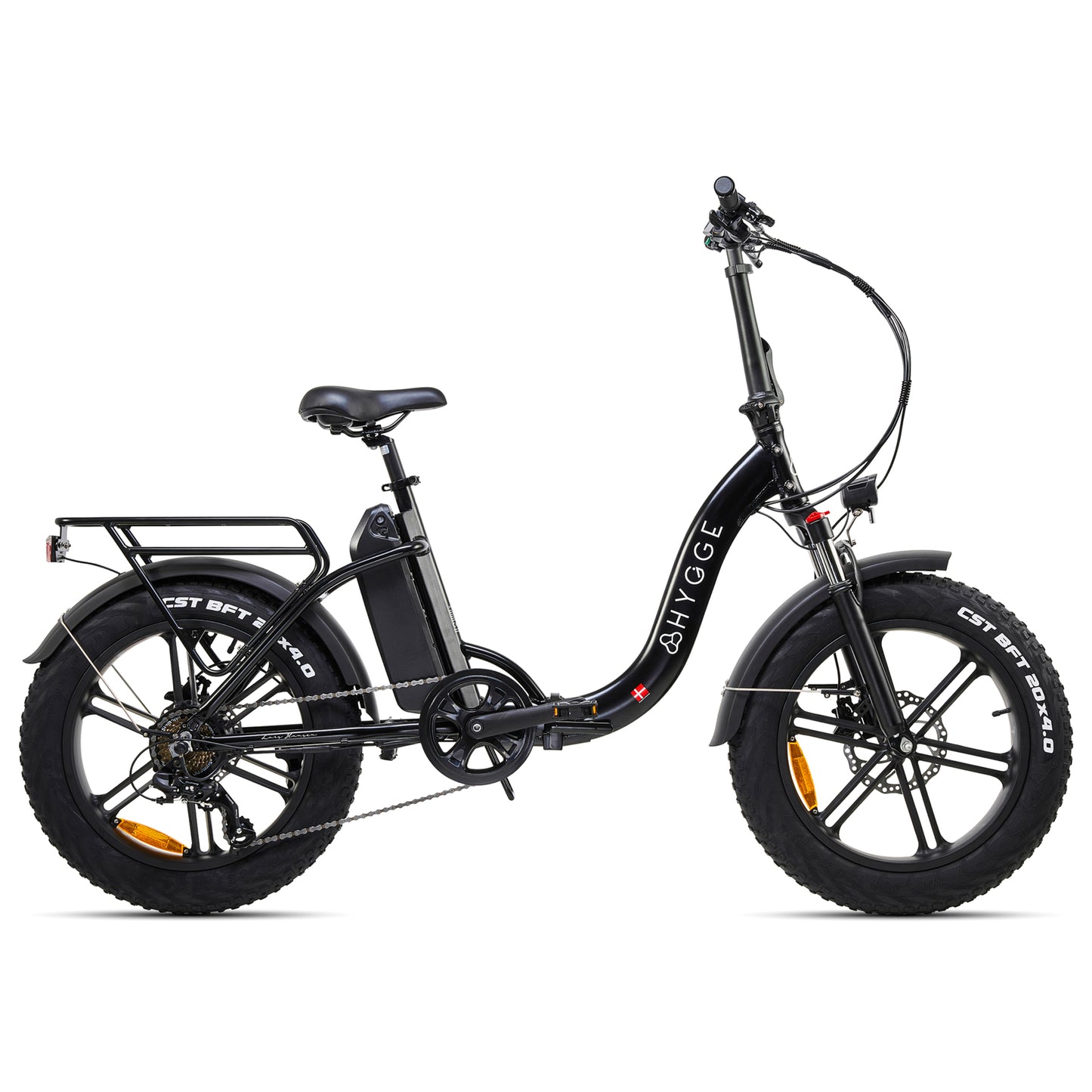 Hygge Vester Step Through Electric Bike Onyx Black Foldable