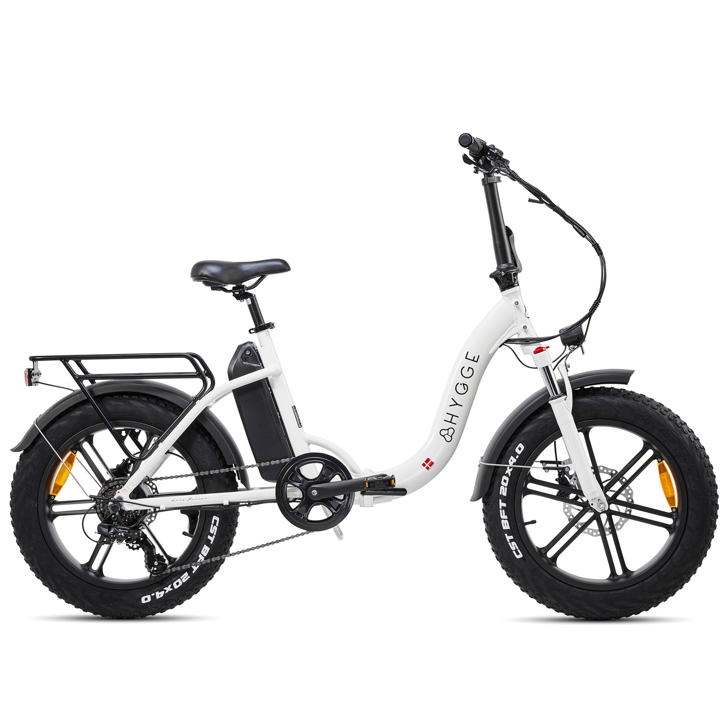 Hygge Vester Step Electric Bike Heron White Full View