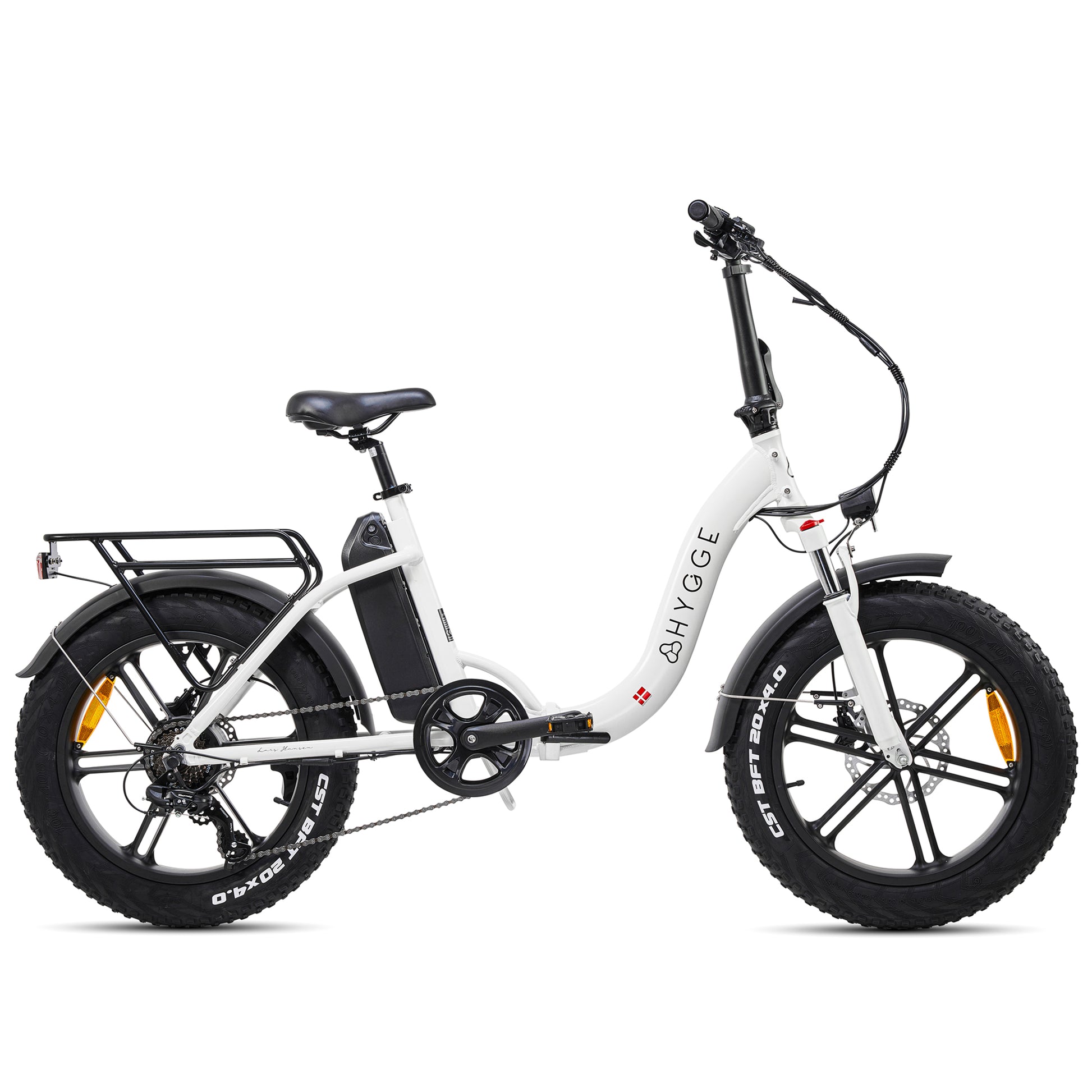 Hygge Vester Step Electric Bike Heron White Full View