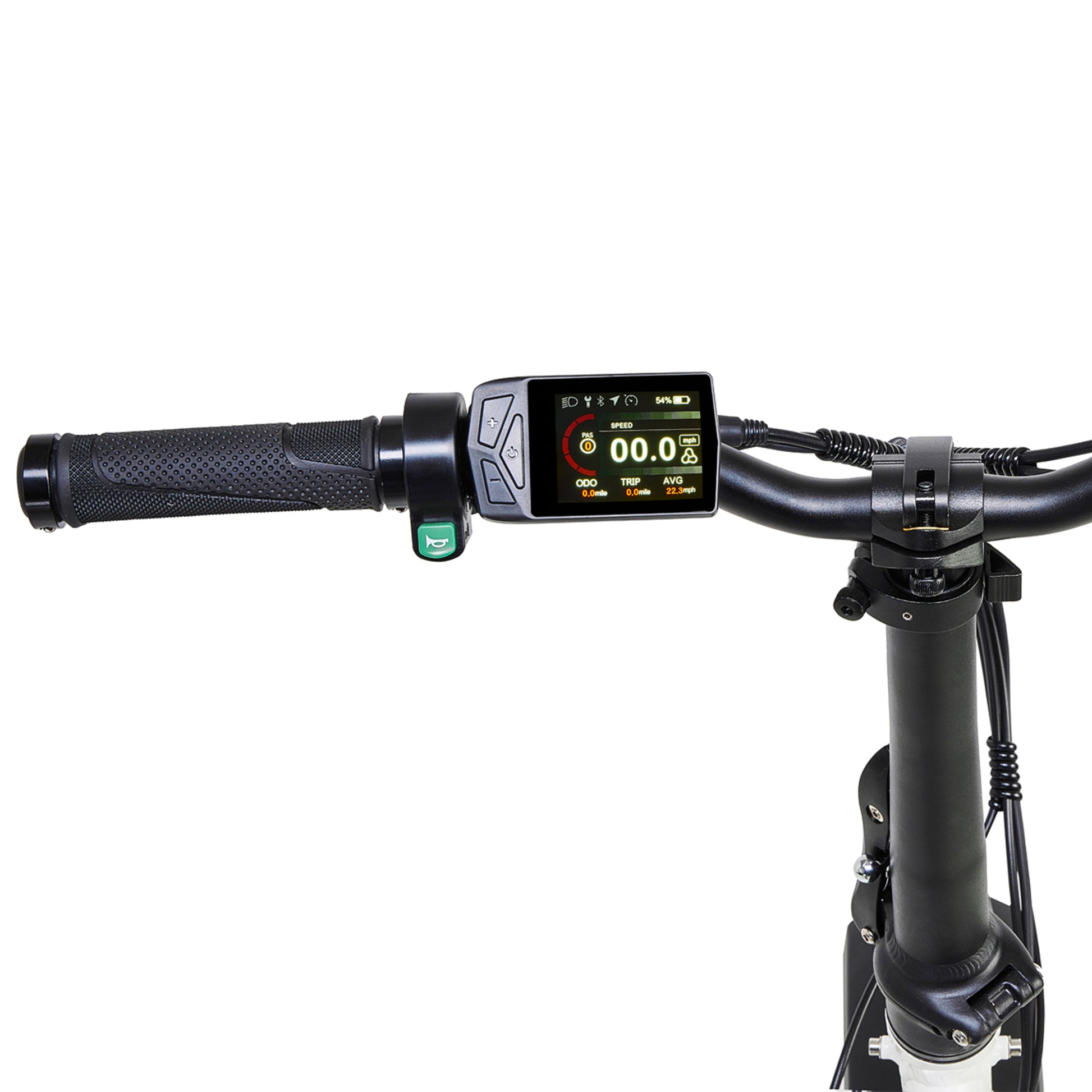 Hygge Vester Step Electric Bike Heron White Left Handle