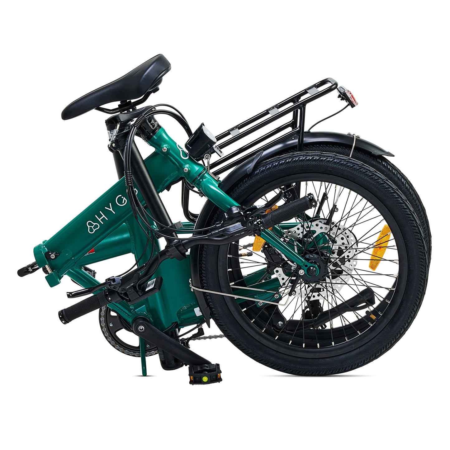 Hygge Virum Electric Bike British Racing Green Folded