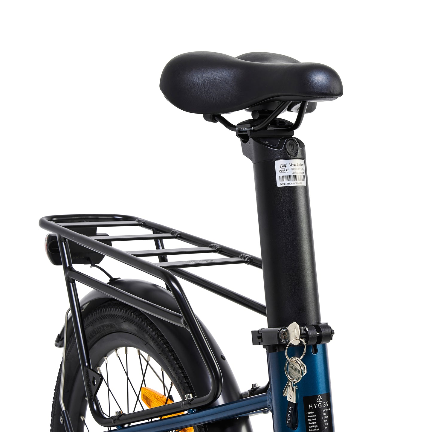 Hygge Virum Step Electric Bike Navy Blue Seat