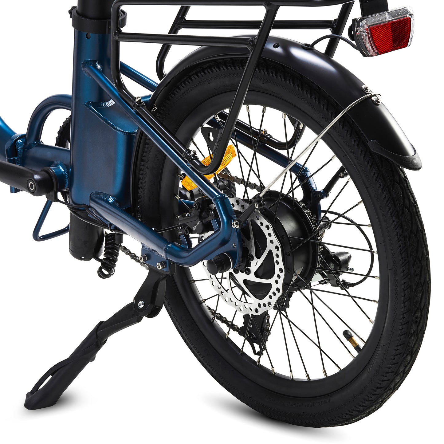 Hygge Virum Step Electric Bike Navy Blue Stand