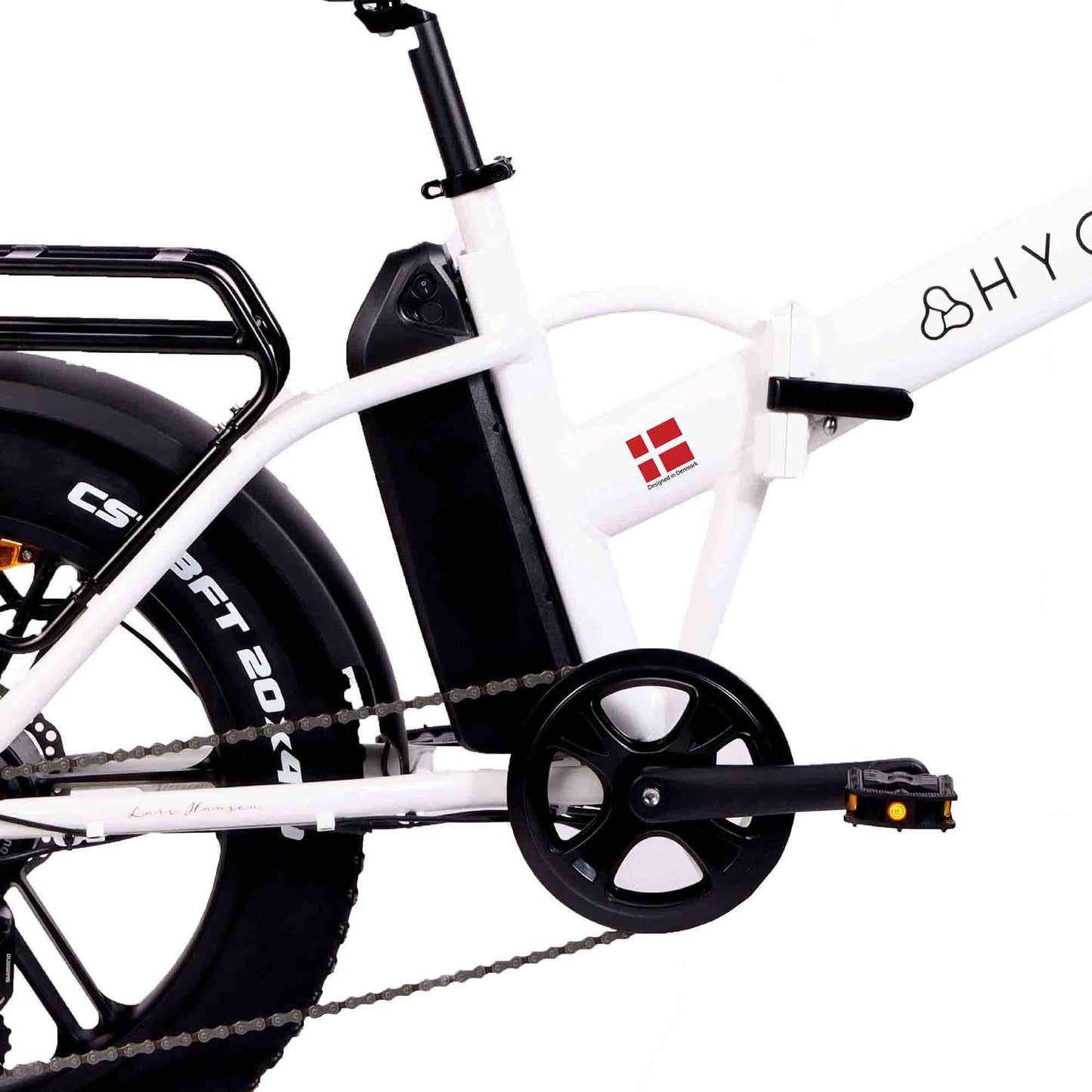 Hygge Vester Electric Bike Heron White Pedal