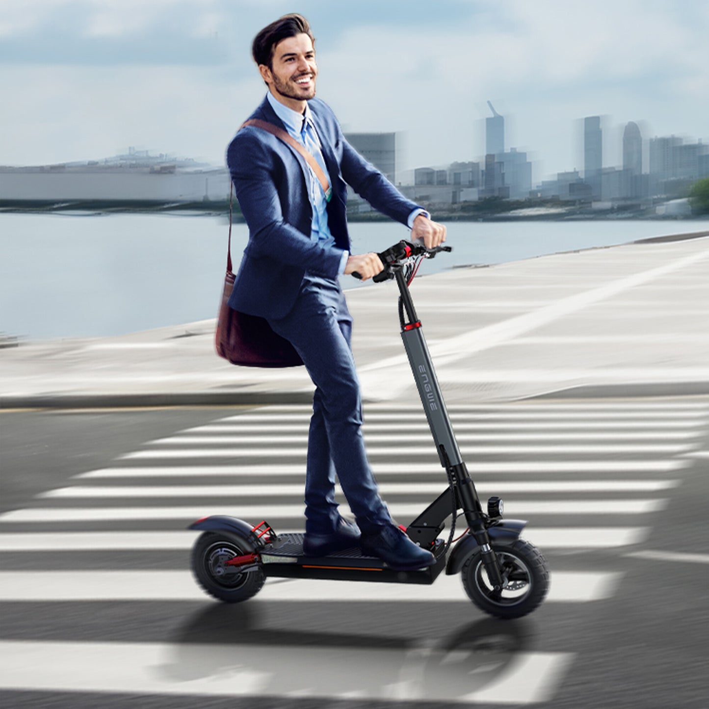 ENGWE Y600 Electric Scooter Riding