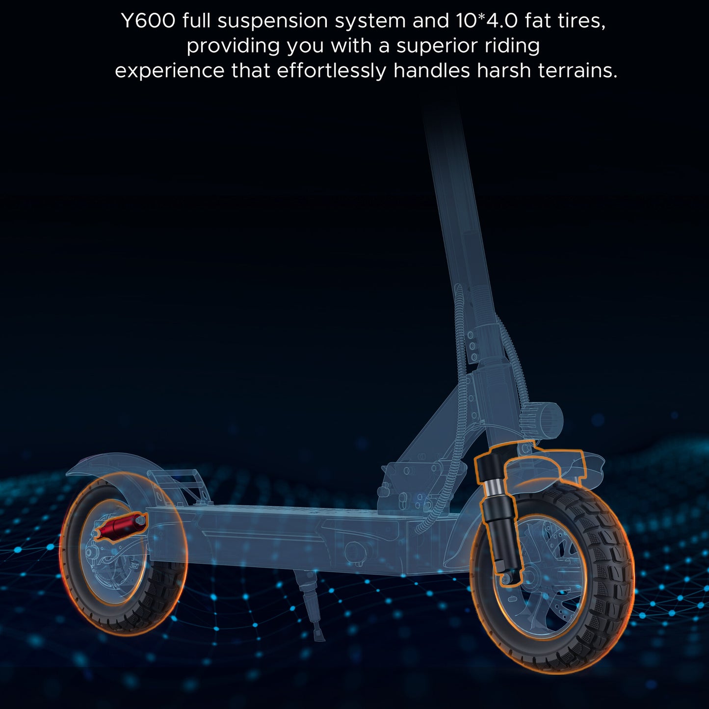 ENGWE Y600 Electric Scooter Detail Terrain