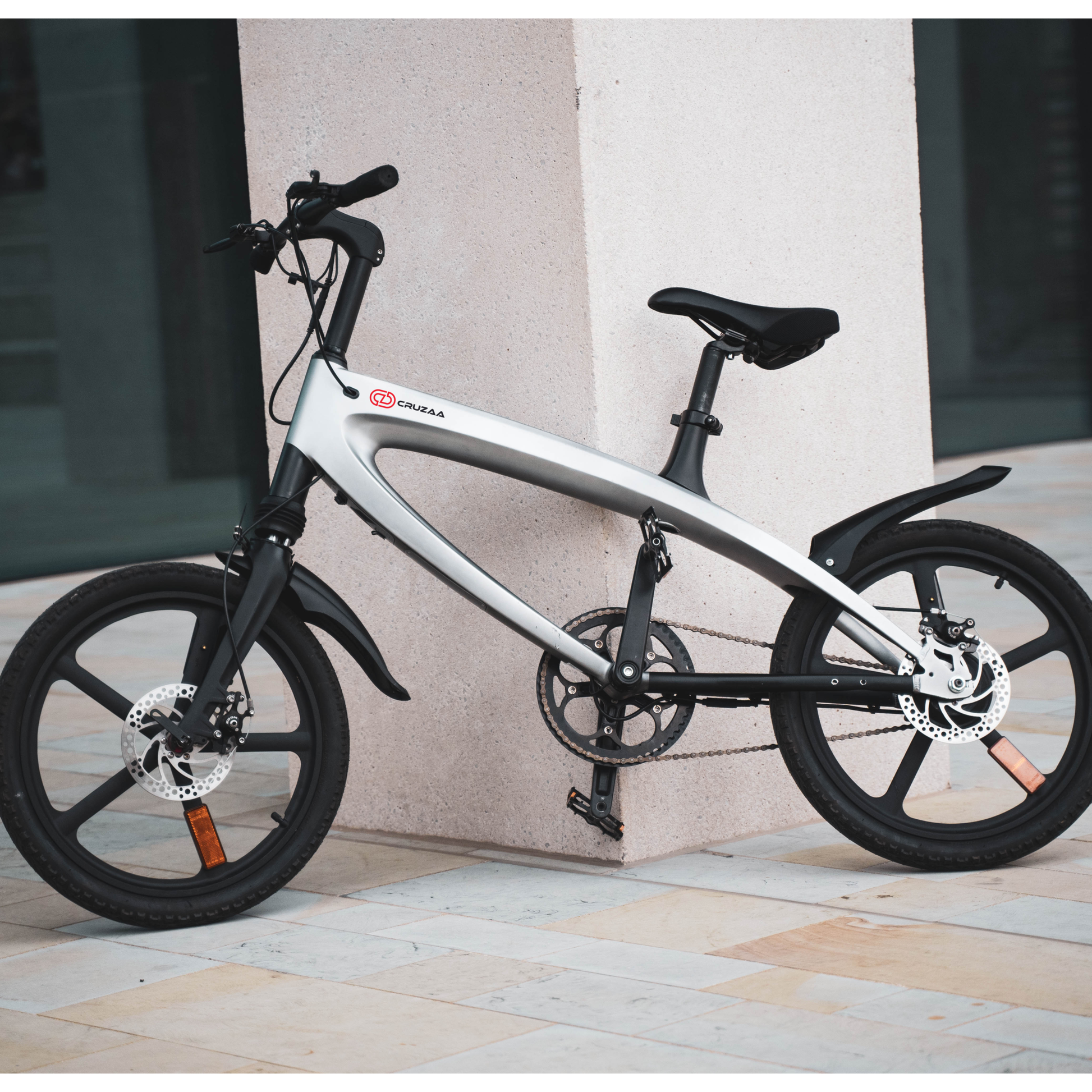 Cruzaa Carbon Black Electric Bike Pillar
