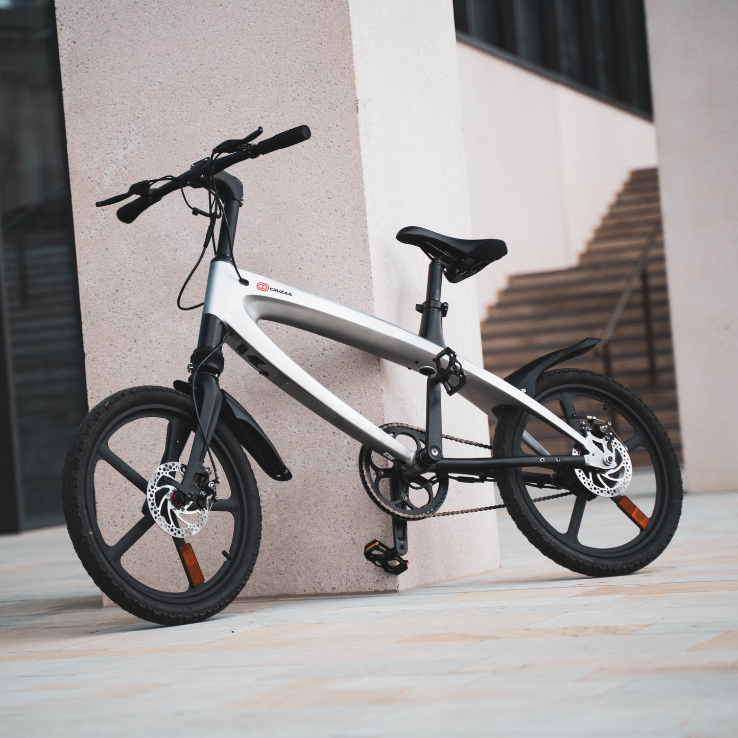 Cruzaa Carbon Black Electric Bike Pillar 1