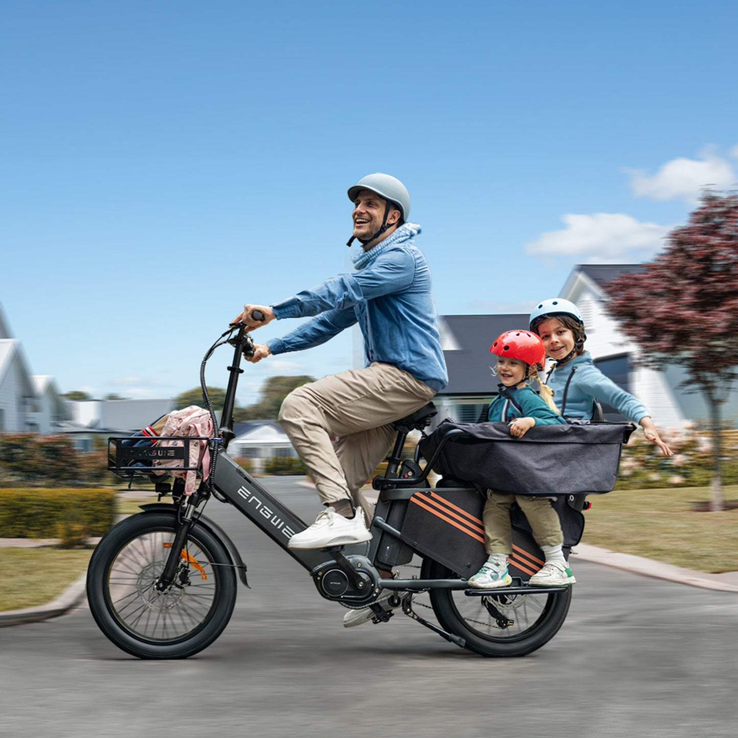 ENGWE LE20 Electric Bike 250W Mid-drive Torque Sensor Step-Thru Cargo Ebike