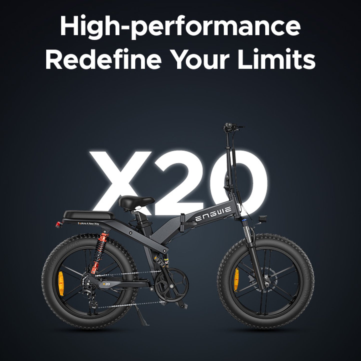 ENGWE X20 Electric Bike 150KM Triple Suspension Foldable