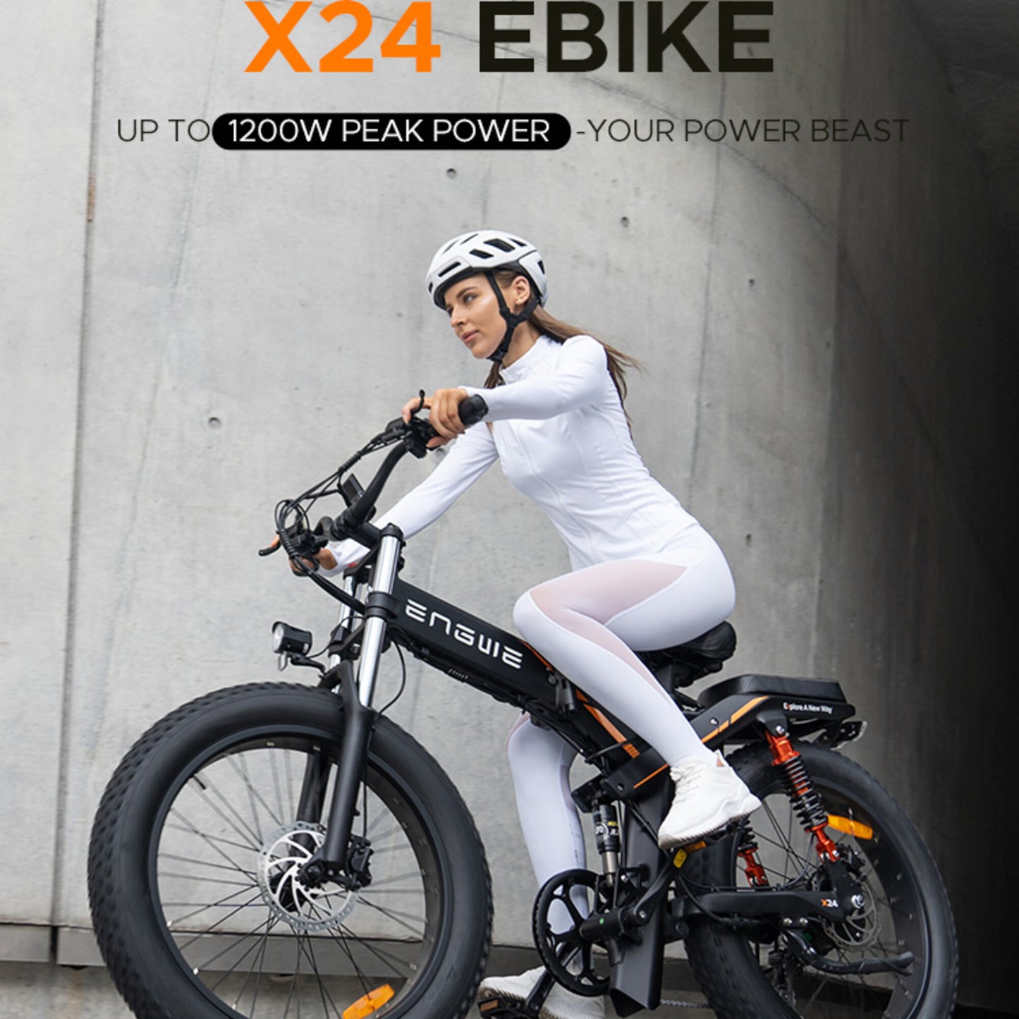 ENGWE X24 Electric Bike 1000W 150KM Triple Suspension Foldable Electric Bike
