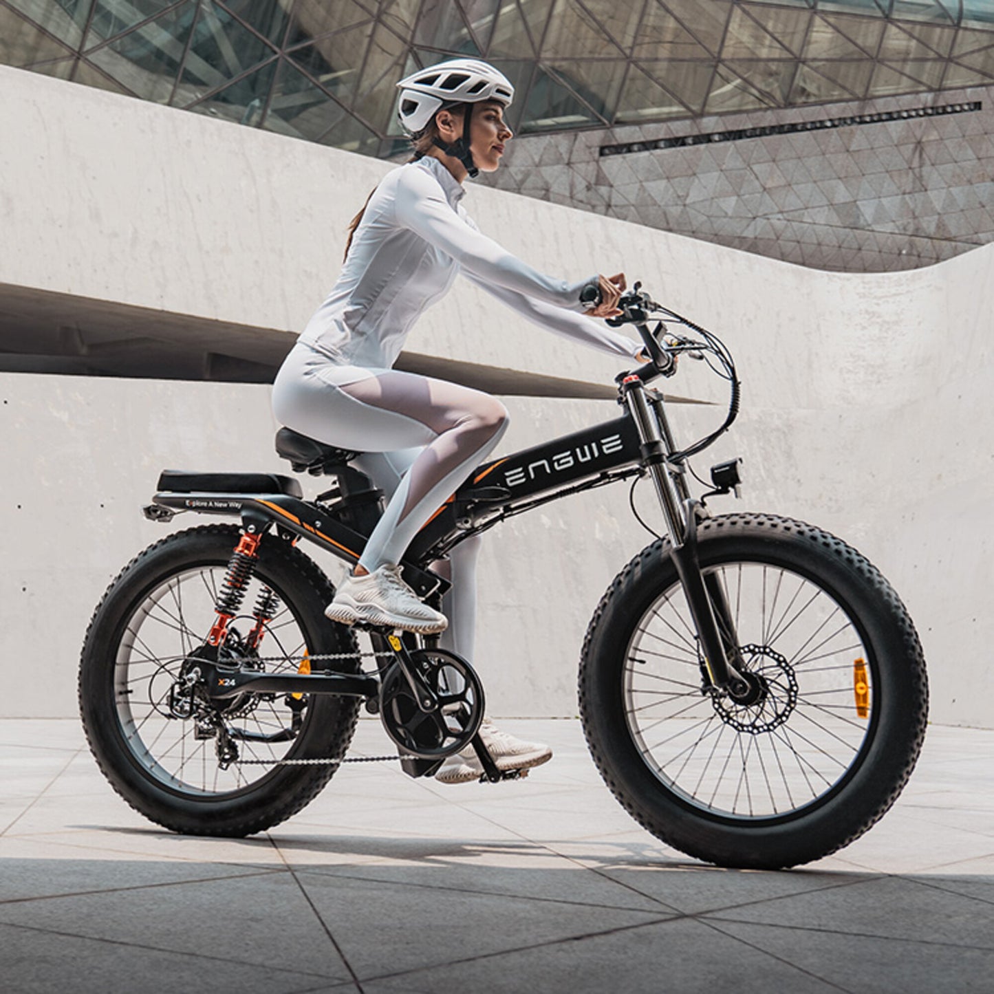 ENGWE X24 Electric Bike 1000W 150KM Triple Suspension Foldable Electric Bike