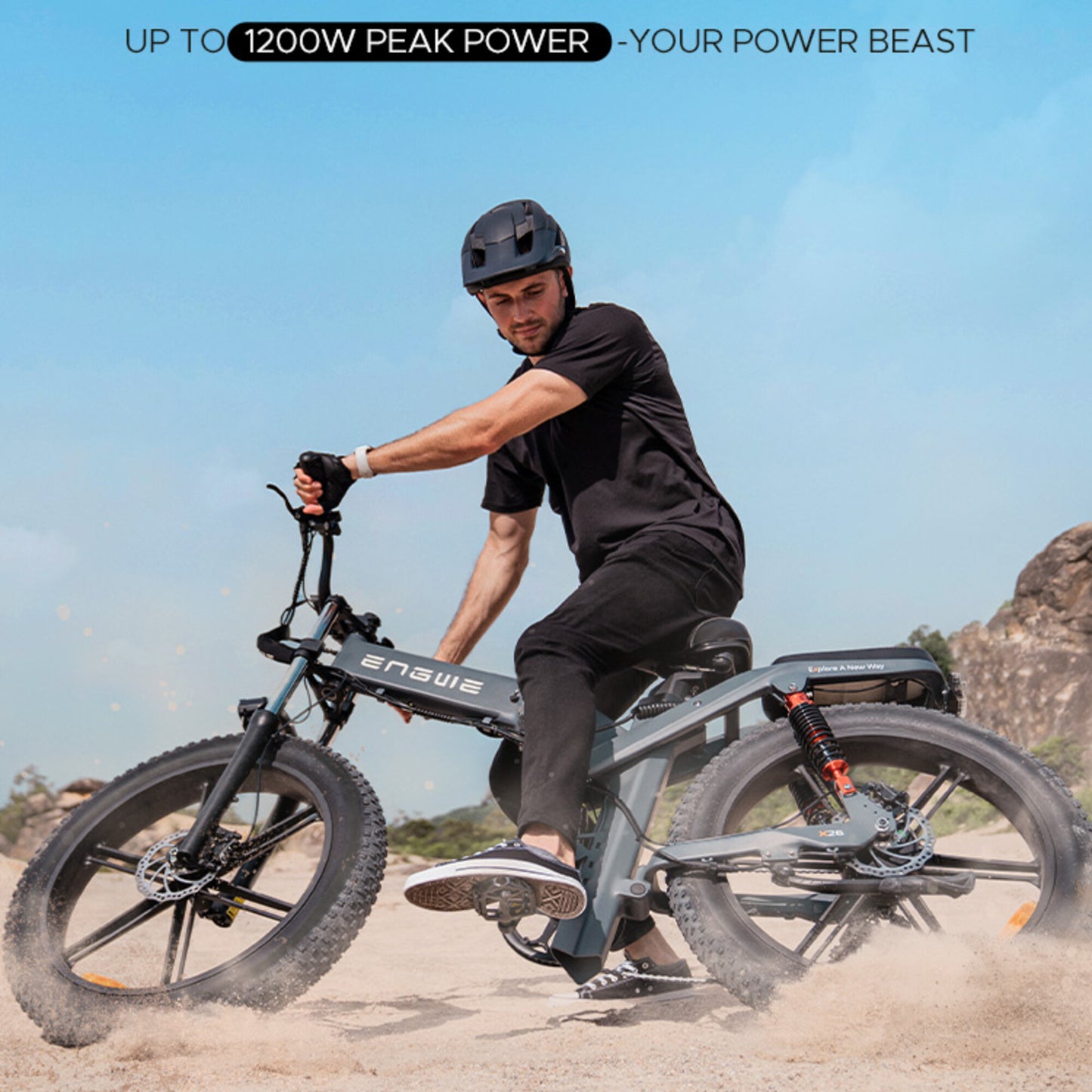 ENGWE X26 Electric Bike 1000W 150KM Triple Suspension Foldable Electric Bike