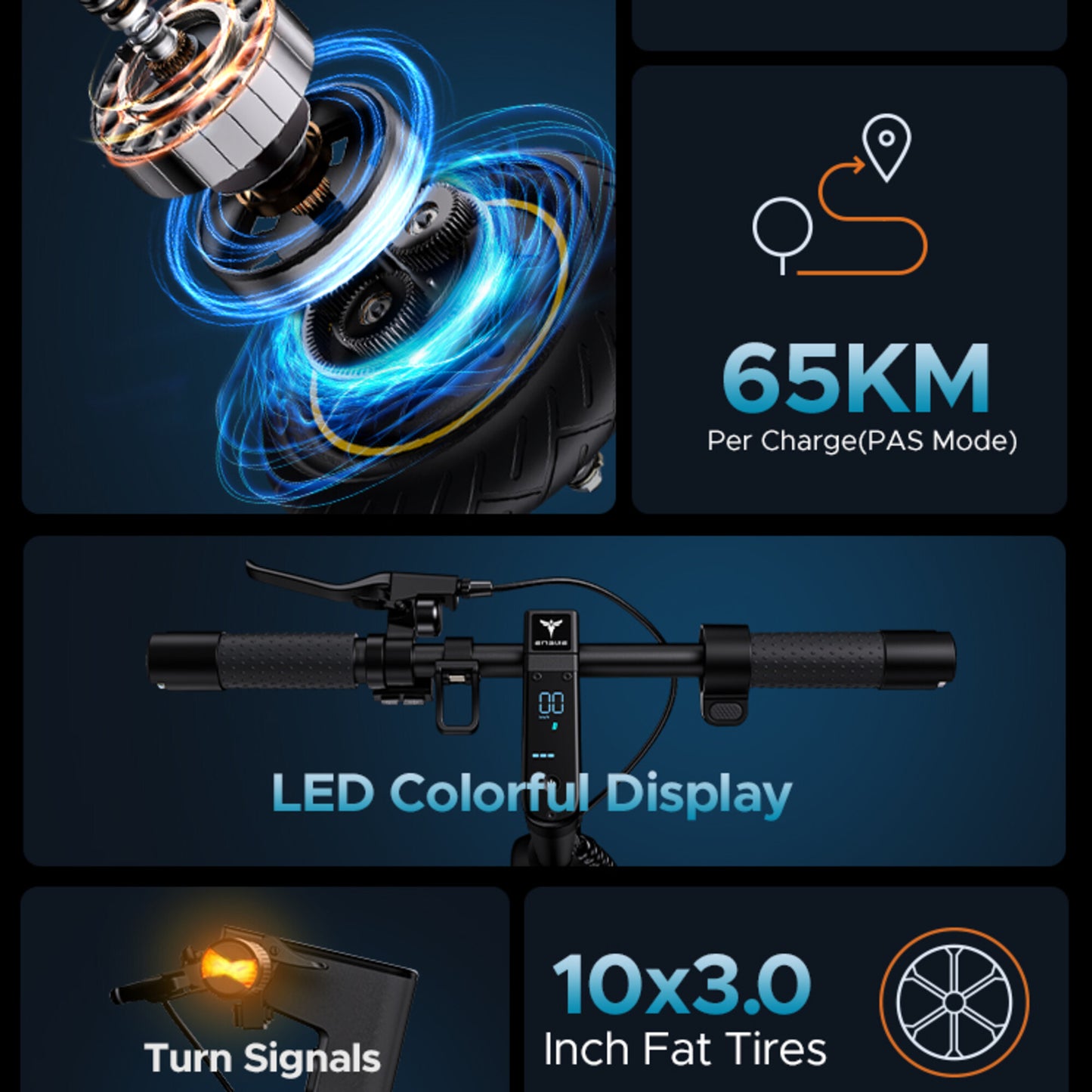 ENGWE Y10 Electric Scooter 25KM/h Foldable And Lightweight 350W Motor