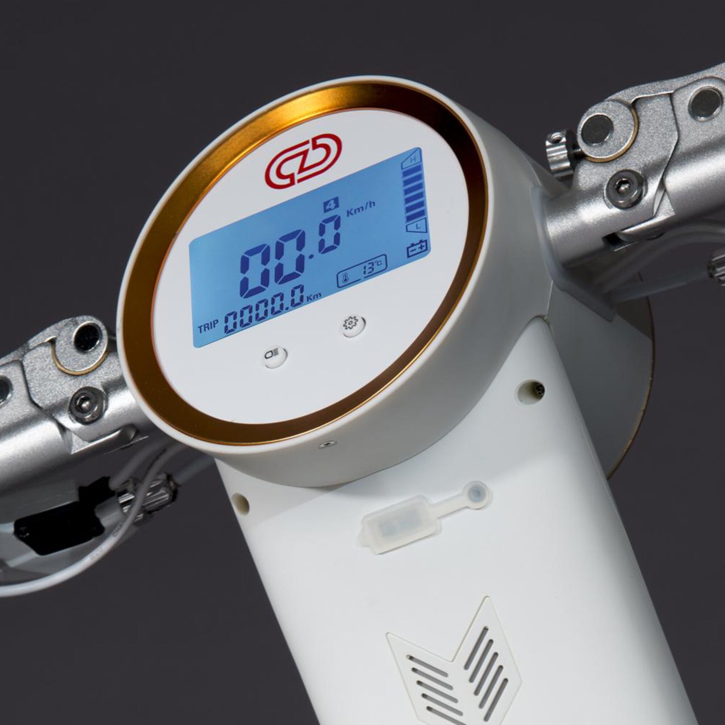 Cruzaa Electric Scooter Racing White LED Display