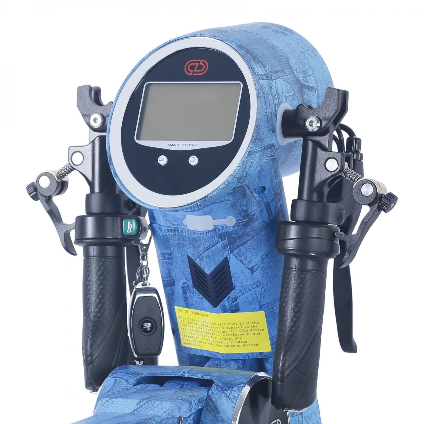 Cruzaa Limited Edition Denim Blue Electric Scooter with Built-in Speakers & Bluetooth