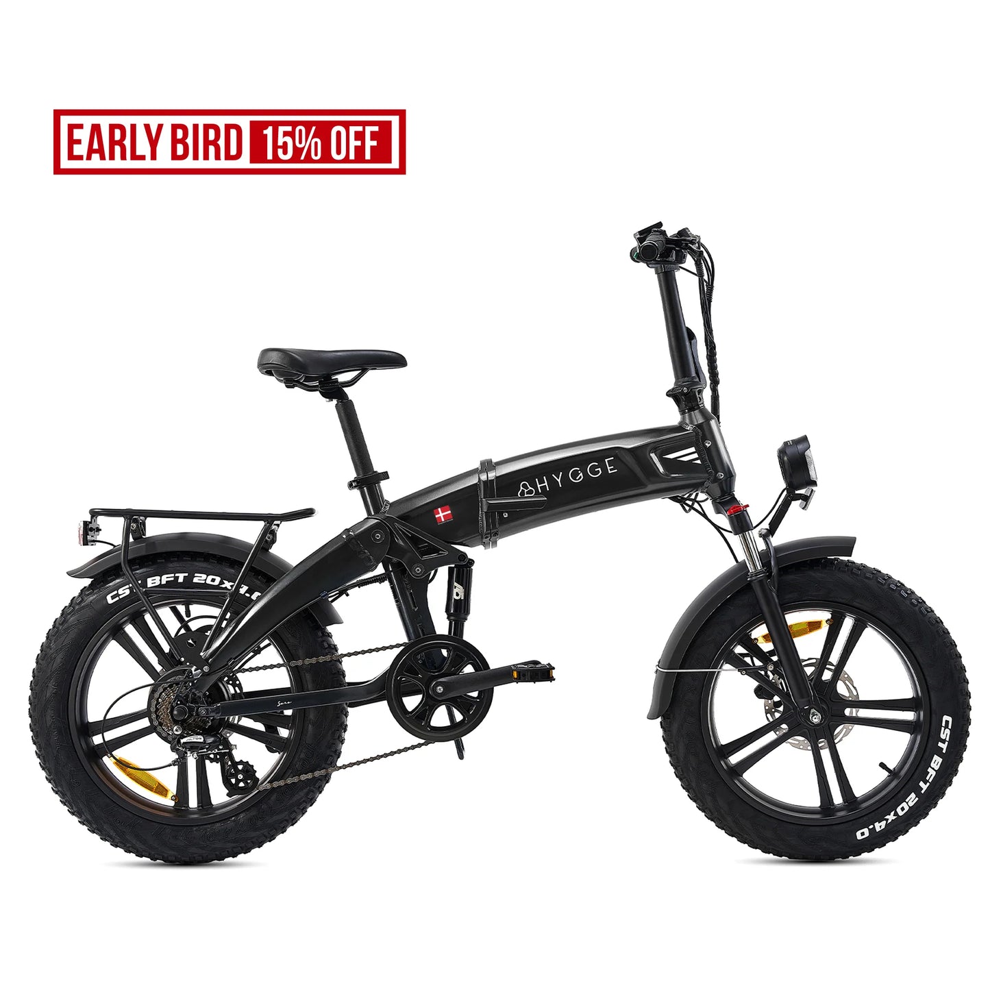Hygge Sorø Electric Bike Full Suspension Foldable With 250W Motor
