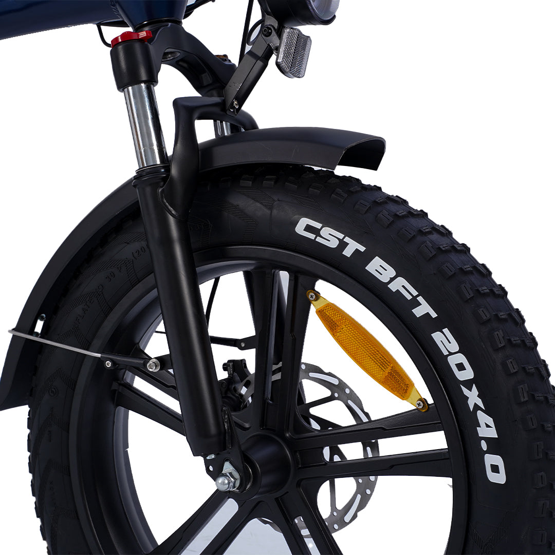 Hygge Sorø Electric Bike Royal Blue Front Tyre