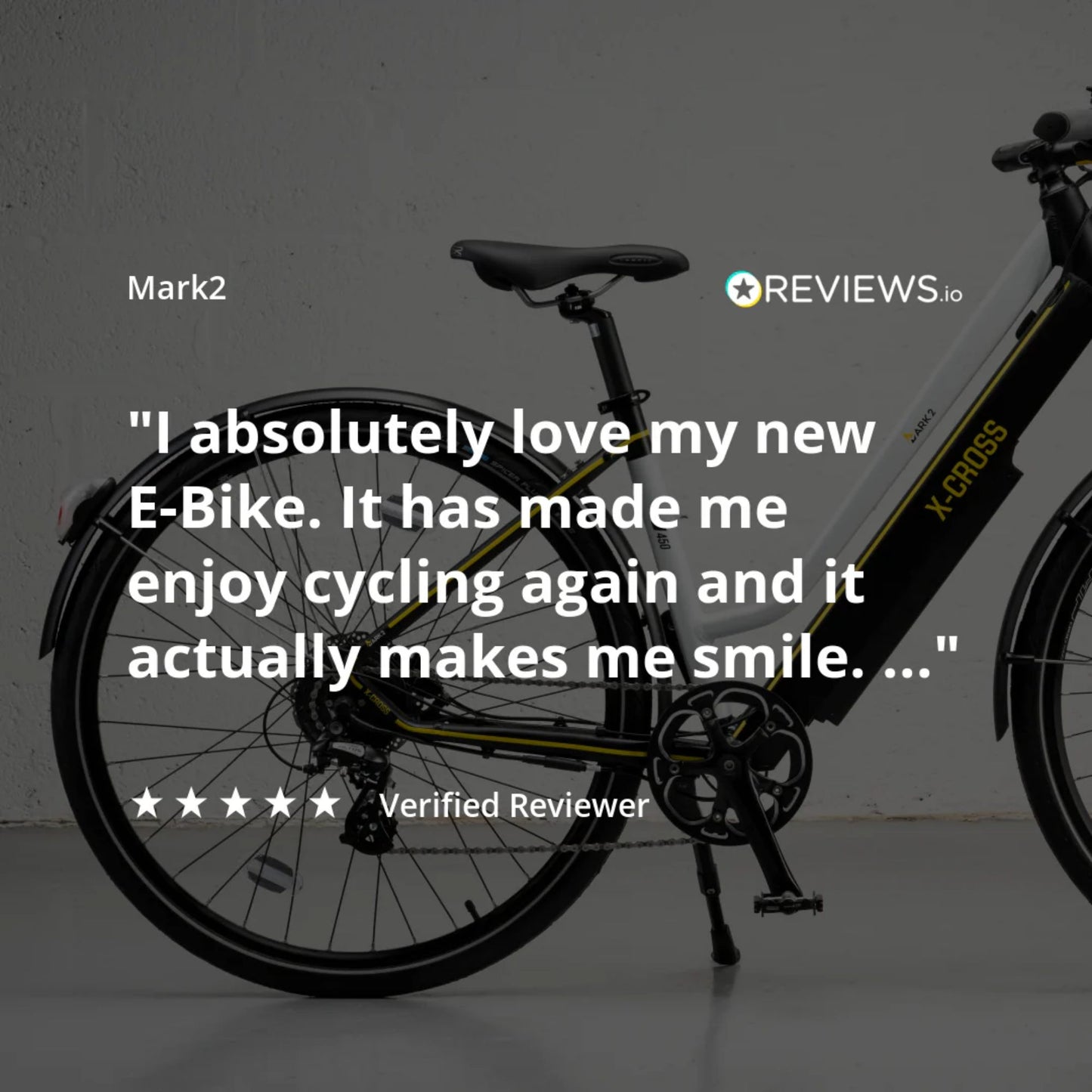 Mark2 X-Cross 450S Electric Bike Step Through With 460Wh 12.8Ah Removable Battery