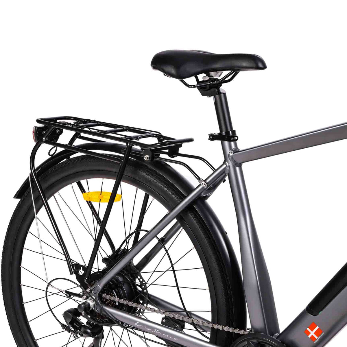 "Hygge Aarhus Electric Bike Graphite Grey 250W Motor Back Tyre"