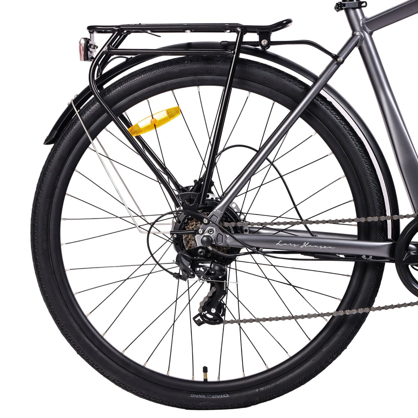 "Hygge Aarhus Electric Bike Graphite Grey 250W Motor Back Tyre 1"