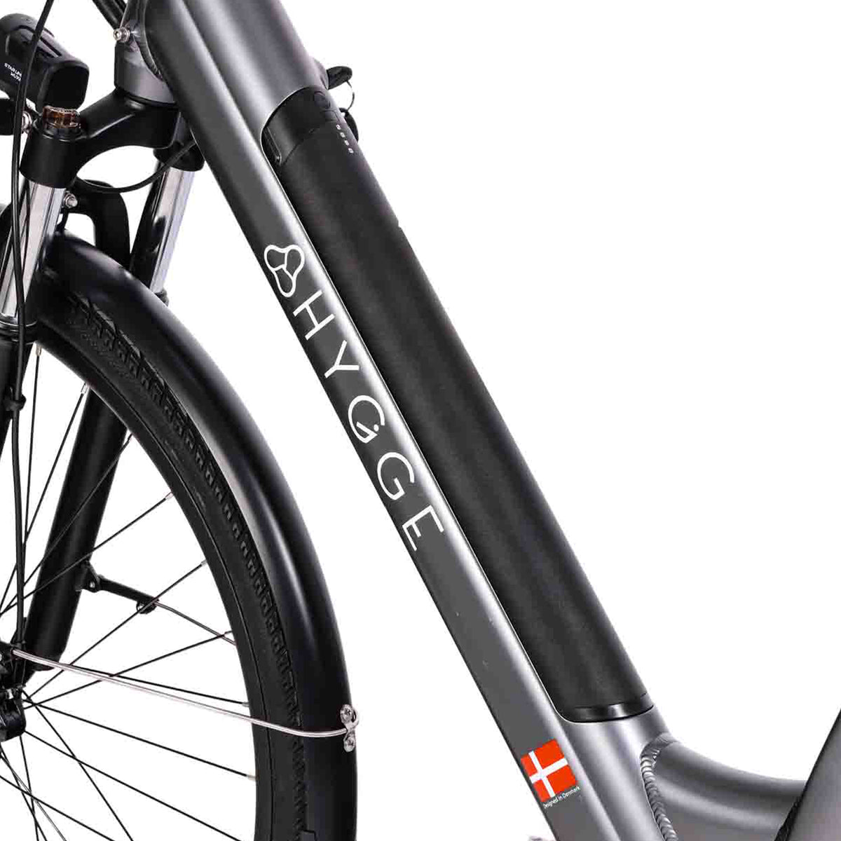 Hygge Aarhus Step Electric Bike Graphite Grey Step View