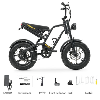 Hidoes B6 Mini Electric Bike With 48v 10ah Battery & 16" Fat Tire For Teens
