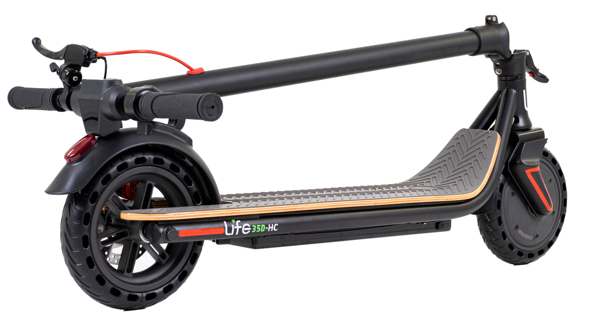 Li-Fe 350HC Electric Scooter folded back