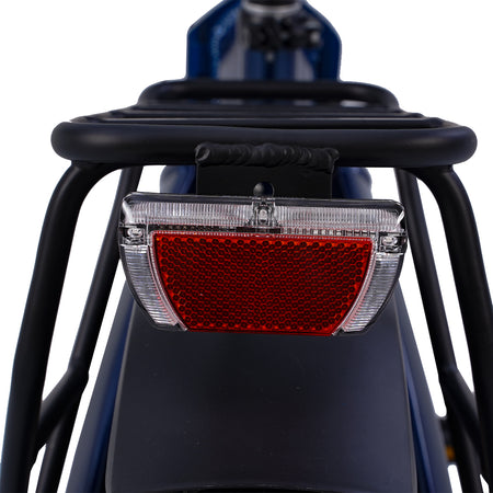 Hygge Sorø Electric Bike Royal Blue Back Light