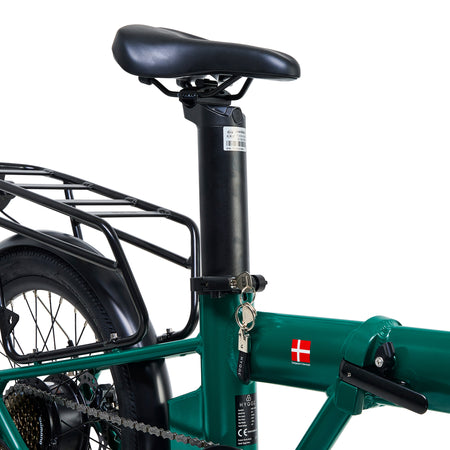 Hygge Virum Electric Bike British Racing Green Seat View