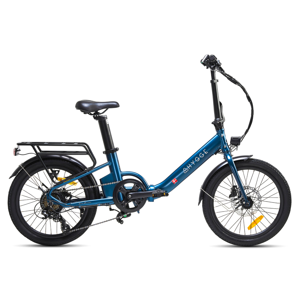 Virum Step Through Electric Bike Navy Blue 3 Step Foldable Frame