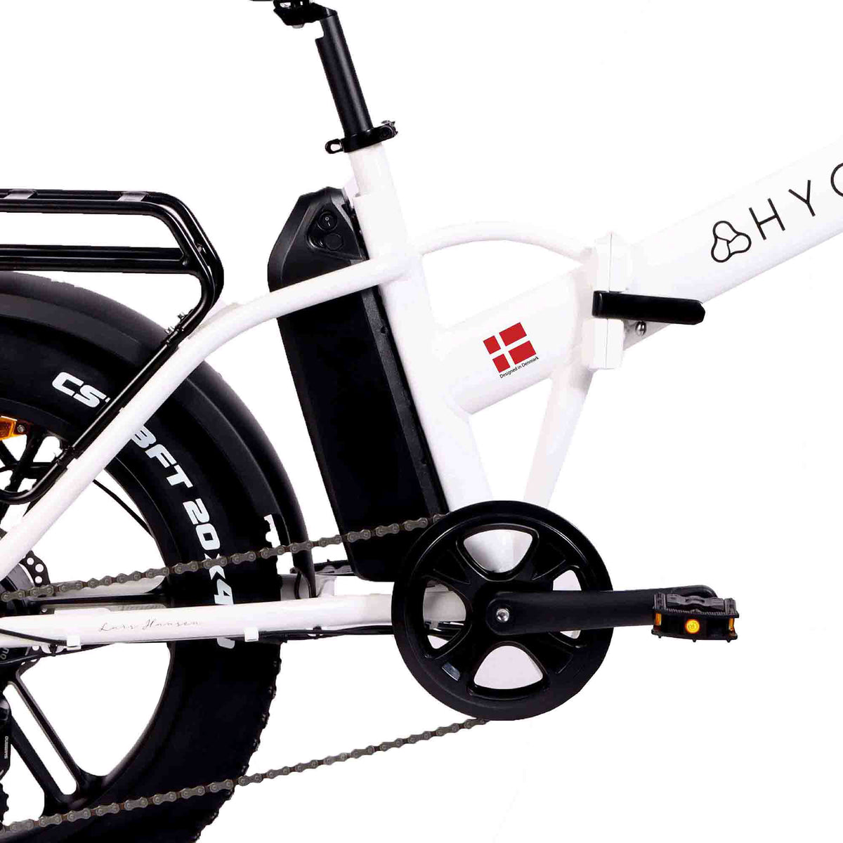 Hygge Vester Electric Bike Heron White Pedal