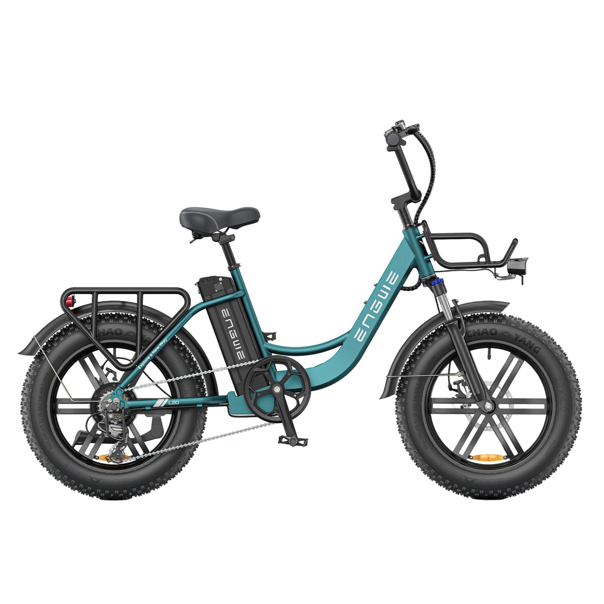 engwe l20 boost electric bike side view