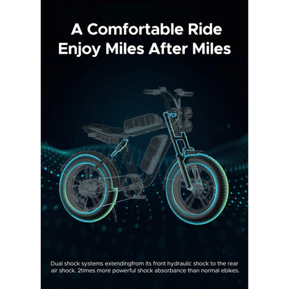 ENGWE M20 Electric Bike 25 km/h Dual Suspension Double Battery Long Range E-bike