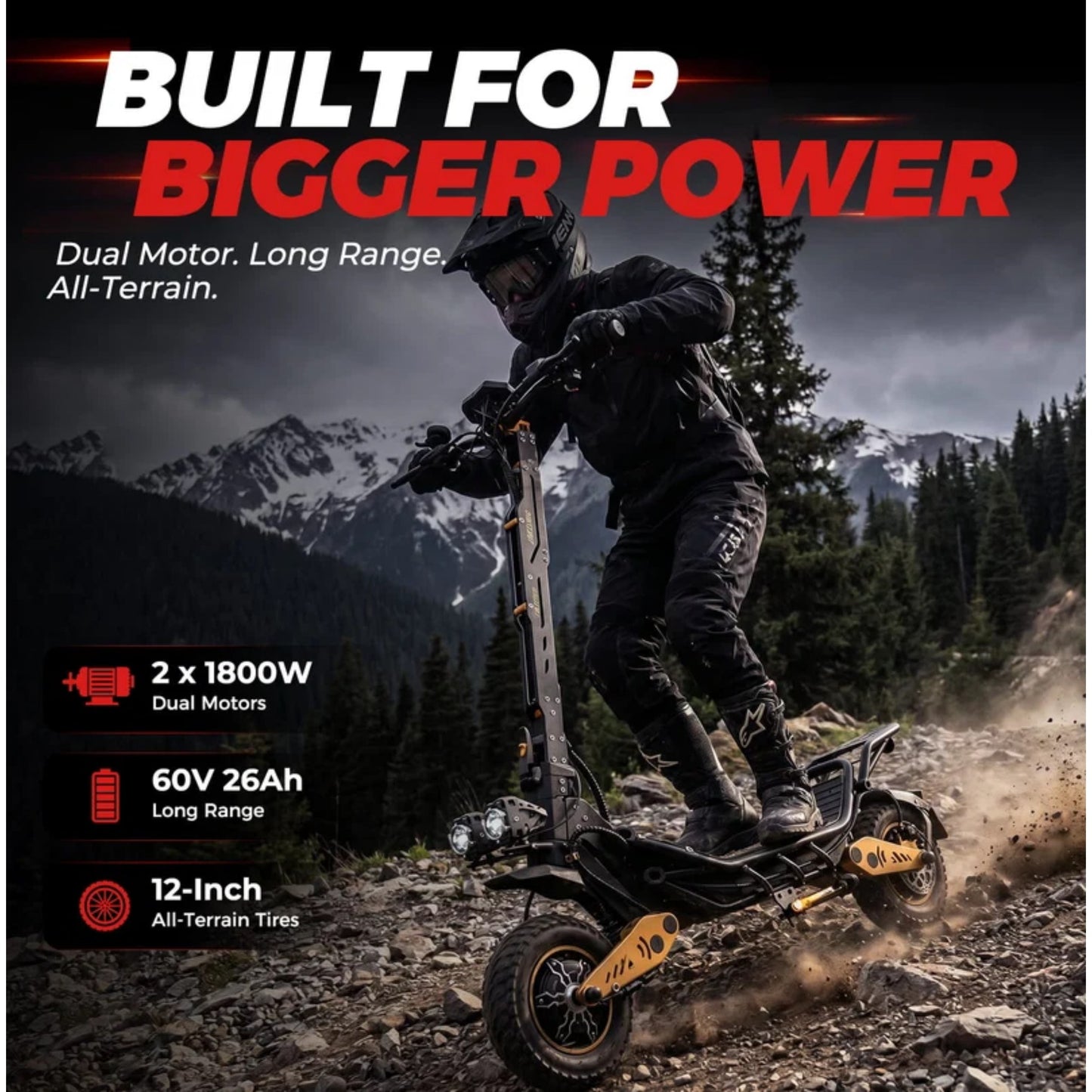 iENYRID ES70 Electric Scooter 3600W Dual Motor 60V 26Ah High-Capacity Battery