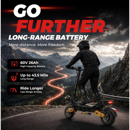 iENYRID ES70 Electric Scooter 3600W Dual Motor 60V 26Ah High-Capacity Battery