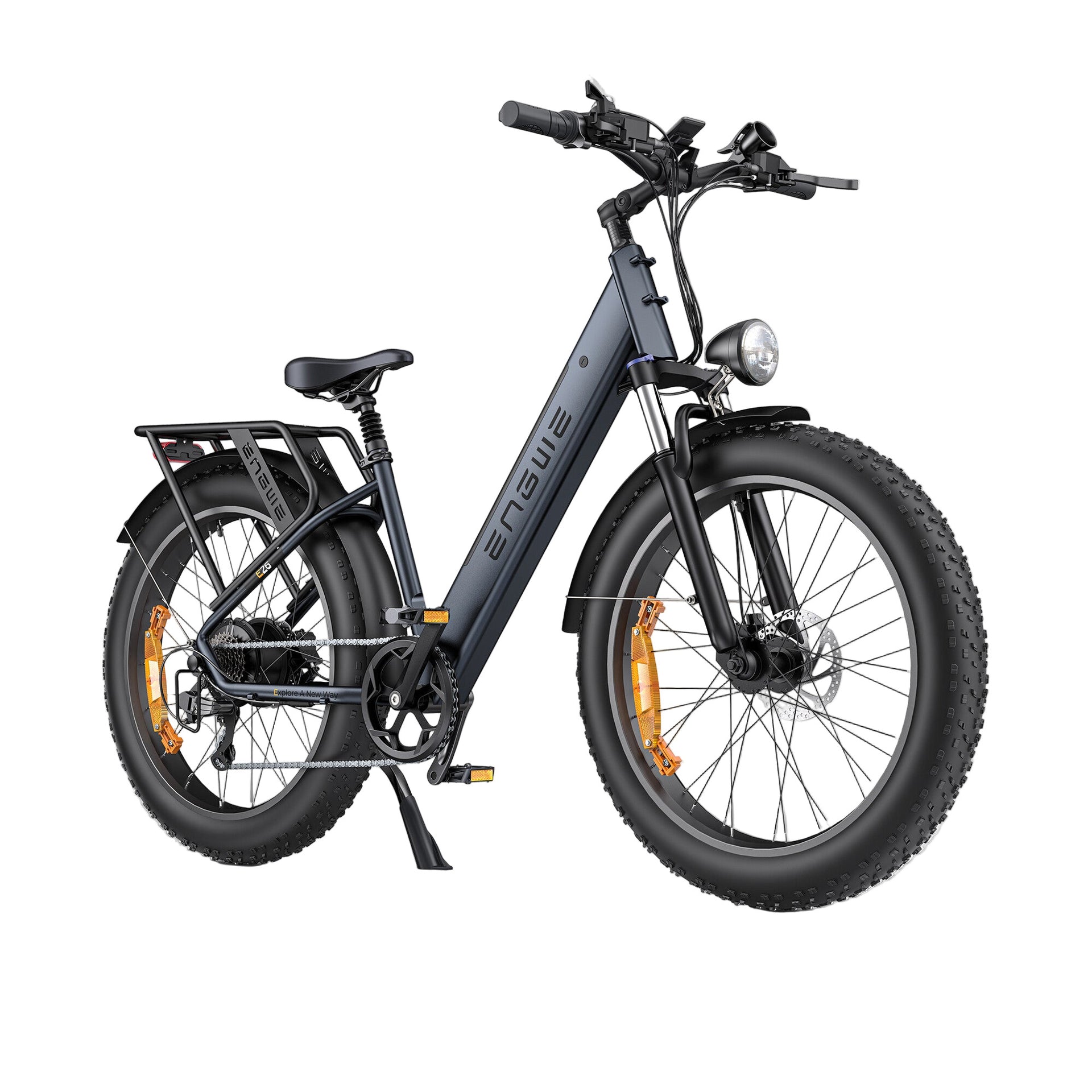 E26 Electric Bike 25 km h Dual Suspension Fat Tyre E bike