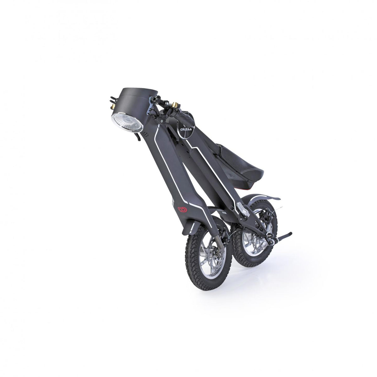 Cruzaa Electric Scooter Carbon Black Folded