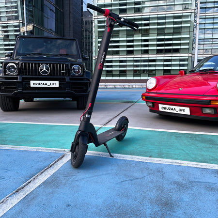 Cruzaa Commuta Electric Scooter 45km Range Foldable Parked