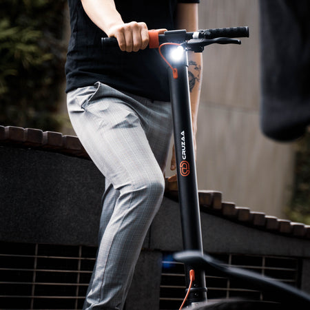 Cruzaa Commuta Electric Scooter 45km Range Foldable Light On