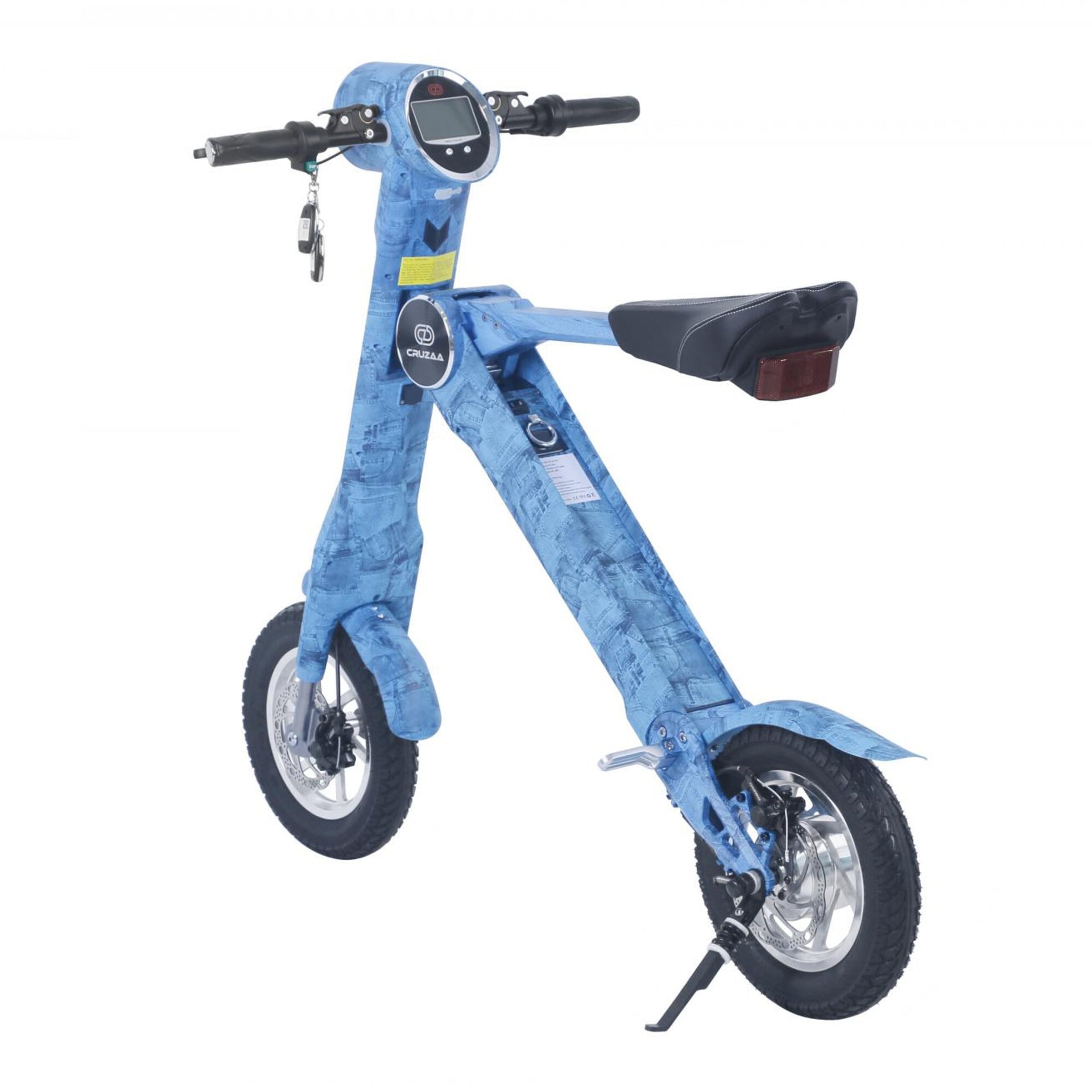 Limited Edition Denim Blue Electric Scooter Built Speakers & Bluetooth